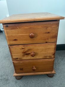 pine bedside locker