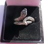Vintage Sterling Silver Snake Serpent Ring Size O - 5g Image 2