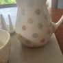 Kitchen Craft Classic Collection Polka Dot Pieces - Large Jug (16 cm talll ) 11 cm diameter bowl, and matching toast rack also suitable as a rack for napkins Image 2