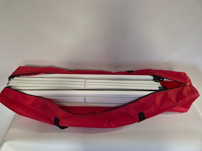 3M x 3M Popup gazebo Red, 4 Walls, 1 Person Assembley