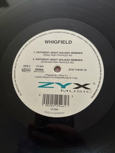 Whigfield Saturday Night Holiday Remixes 1994 German