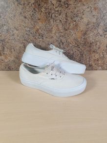 Womens VANS canvas trainers runners white Size UK 5 EU 38 juniors girls boys unisex