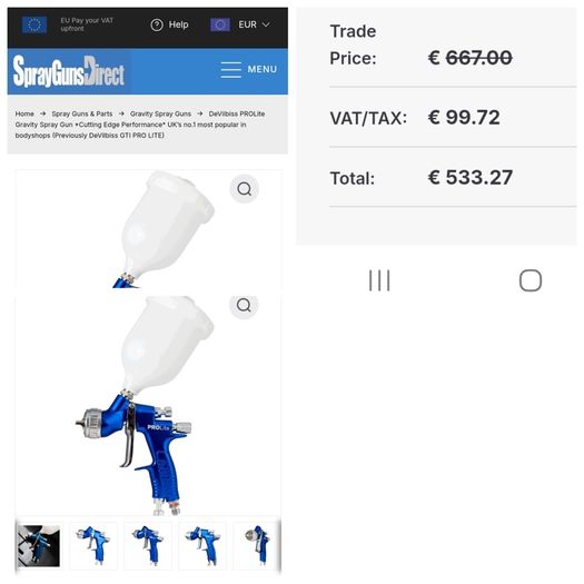 Devilbiss Gti prolite Spraygun