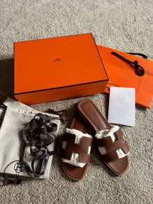 Hermes Oran sandals size 37