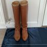 Equestrian boots authentic 100% leather Sergio Rossi + navy silk sac dust bag Image 2