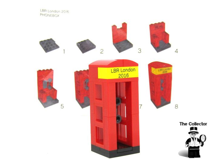 Lego London Leicester Square LBR Telephone Booth 2016 with yellow brick 1 of 500 it was a gift for Lego employees Lego only made only 500pcs