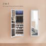 Make-up Cabinet With 6 Leds, Lockable Wall Cabinet With Mirror Image 5