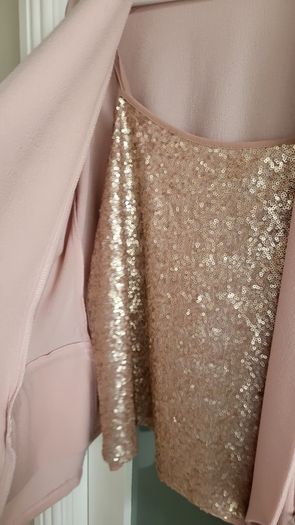 PRIMARK blush bling cami Sz 12