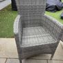6 Seater Grey Rattan Outdoor Dining Set Image 3