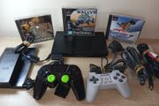 Ps2 Slim With Controllers And Both Ps1 And Ps2 Games And Memory Card