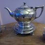 Antique Plated Three Piece Tea Set Image 4