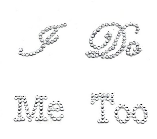 I Do" &" Me Too Bridal Groom Wedding Shoes Stickers