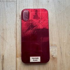 iPhone XR Phone Case Vintage Plaid - Red