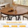 Round Dining Table With Metal Base Colour (Black Brown) Image 4