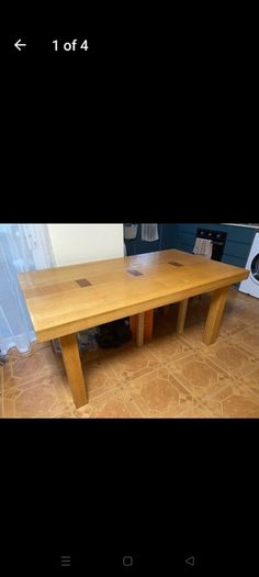 Wooden dining table