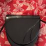 Vintage 80s Black Patent Evening Bag  Sculpted shell or leaf design Made in Hong Kong Image 2
