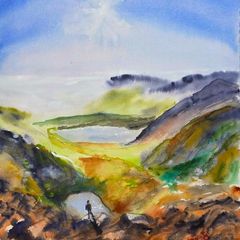 carrauntohill view watercolour