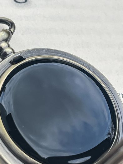 1 Scrying Black Mirror Glass Pocket Watch Necklace Divination Alter All Seeing Realms Witchcraft