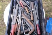 metal tray of tools