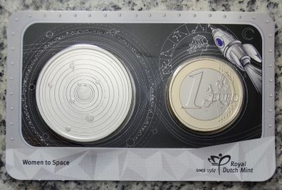 Netherlands 1 Euro Base Metals Brilliant Uncirculated Coin 2023 - Women to Space