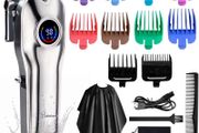 Mens Hair Clipper Beard Trimmer Hair Trimmer Shaver for Men Professional Barber Clippers Waterproof Cordless Hair Trimmer Rechargeable Trimmer Male Grooming Set Colorful Guide Combs