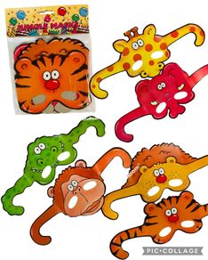 144 Packs - Kids Fun Party Animal Masks - Job Lot!