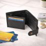 Genuine Leather RFID Wallet Slim Trifold Handmade Wallet Image 5