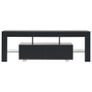TV Cabinet with LED Lights High Gloss Black 130x35x45 cm Image 10
