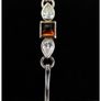 Sterling Silver Gemstone Amber Bangle Bracelet Image 2