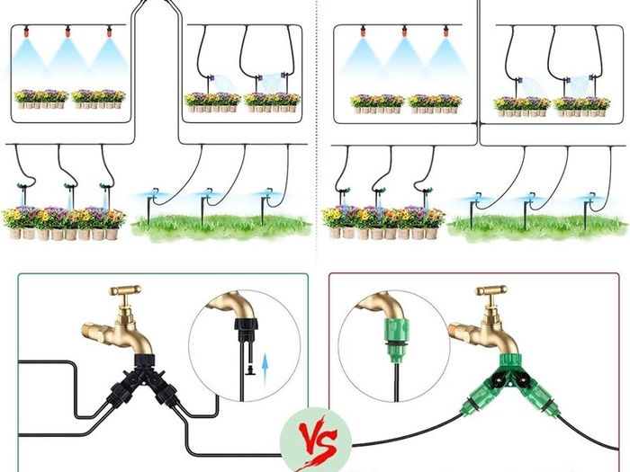 NEW SALE | 100FT Drip Irrigation System, 173Pcs Micro Irrigation Kit, Greenhouse Plant Watering Hose, Automatic Irrigation System with Adjustable Nozzle Sprayer and Dripper Automatic for Lawn, Garden, Patio