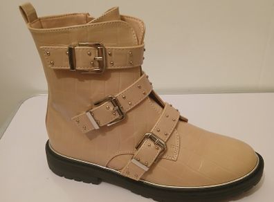 SCHUH Pale Pink Multi Buckle Girls Youth Boots Size UK5 EU38 New With Box CAN POST
