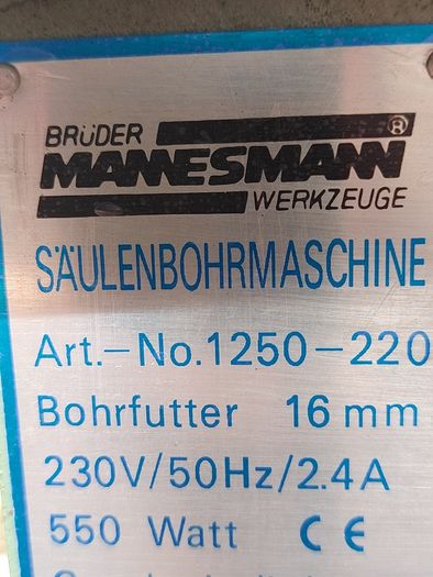 Table Top Bruder Mannesmann Werkzeuge Saulenbohrmaschine, In As New Condition, Works Great, Very Heavy
