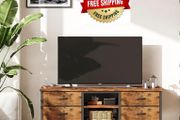 TV Stand with Storage, TV Table 55 Inch with Drawers for 60 65 Inch TV, TV Console Table, TV Bench for Living Room, Bedroom(Brown,55 Inch)