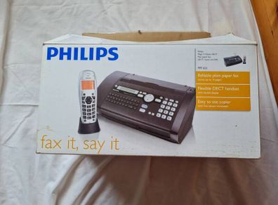 Phillips magic 5 classic dect fax machine ppf-653 black In like new condition works perfectly
