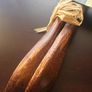 Solid Monkeypod Wood Medium Salad Servers - New Image 3