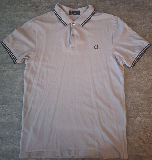 Fred Perry Men's M Twin Tipped Polo Shirt Lilac Purple