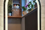 LED Bathroom Mirror Defogger 50x70cm Black Frame