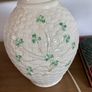 Vintage Belleek Ceramic Lamp and Shade Image 5