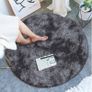NEW SALE | Round Rugs for Bedrooms Fluffy Living Room Circle Area Rug Soft Shaggy Carpet for Kids Room Floor Mat (Black grey, 80cm) Image 5
