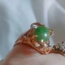 Jade & diamond 14 ct gold Image 6
