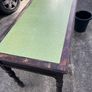 Victorian  green top , 2 drawers desk Image 6