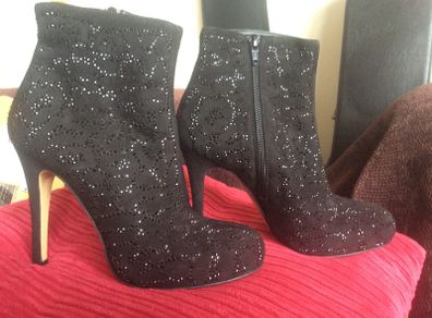 Ankle Boots with Real Swarovski Elements (size 3 1/2)