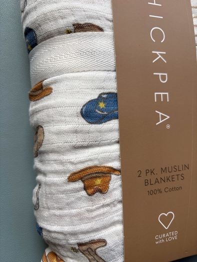 Chickpea Muslin Baby Swaddling Blankets 2 Pack - Cotton