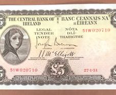 Ireland Five Pound Lavery Note