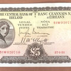 Ireland Five Pound Lavery Note