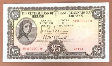 Ireland Five Pound Lavery Note