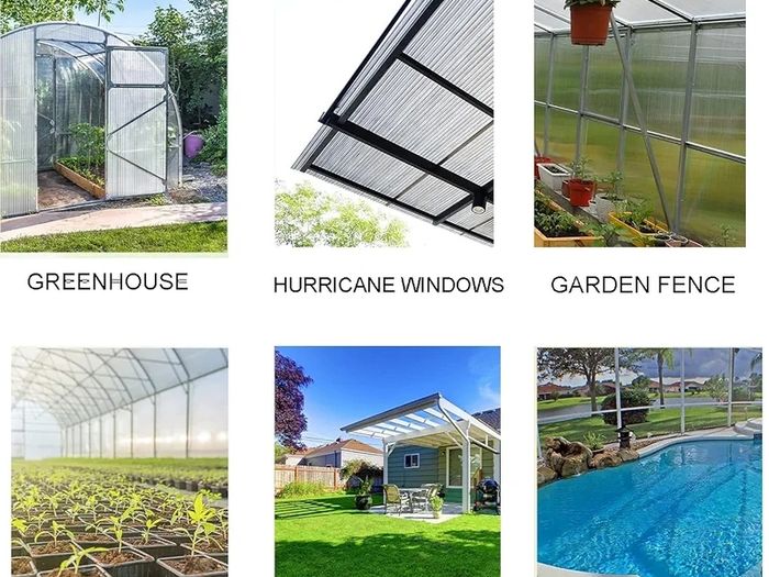 14 Pcs Polycarbonate Greenhouse Panels, 4mm | 10.25m | Double Wall Panels |121x60.5cm | Twin-Wall Panels, Polycarbonate Sheet for All Weather Outdoor Garden and Greenhouse Covering