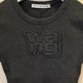 ALEXANDER WANG Logo Applique Cropped T Shirt Top Size S! Image 6