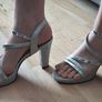 Debs Or Ty Ball Dress and beautiful mid heel silver shoes Image 9