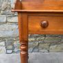 Victorian Pine Side Table with Gallery Back. Image 3